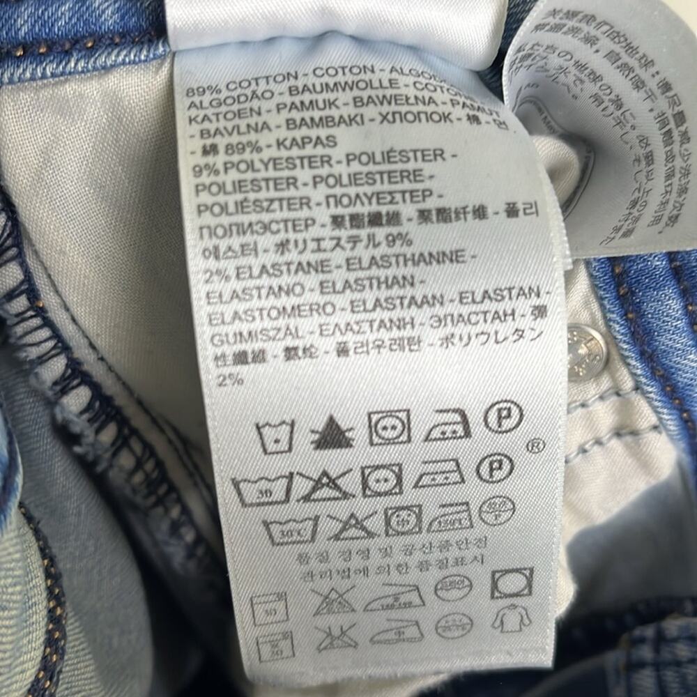 Levi’s Curvy 529 Boot Cut Jeans Light Blue Acid Wash 16 - Picture 4 of 9